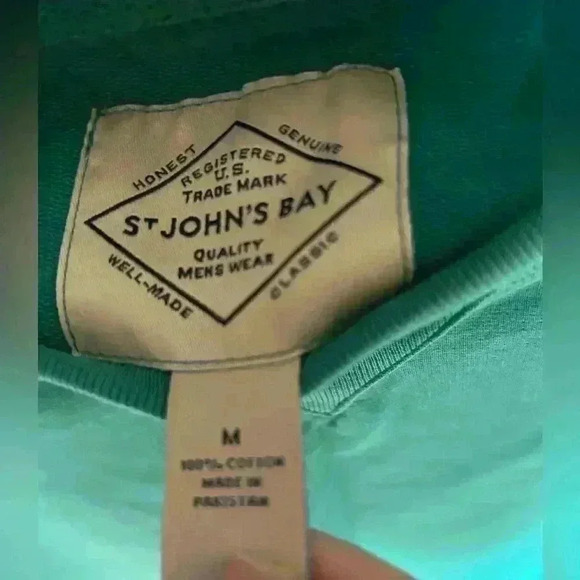 St. John's Bay Crewneck Sweatshirt, Men's Size M, Green - Picture 3 of 3